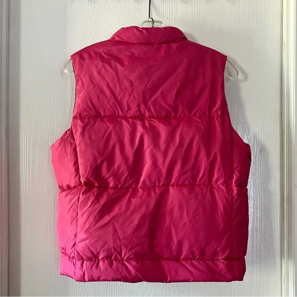 GAP Fuchsia Down Freather Puffer Vest